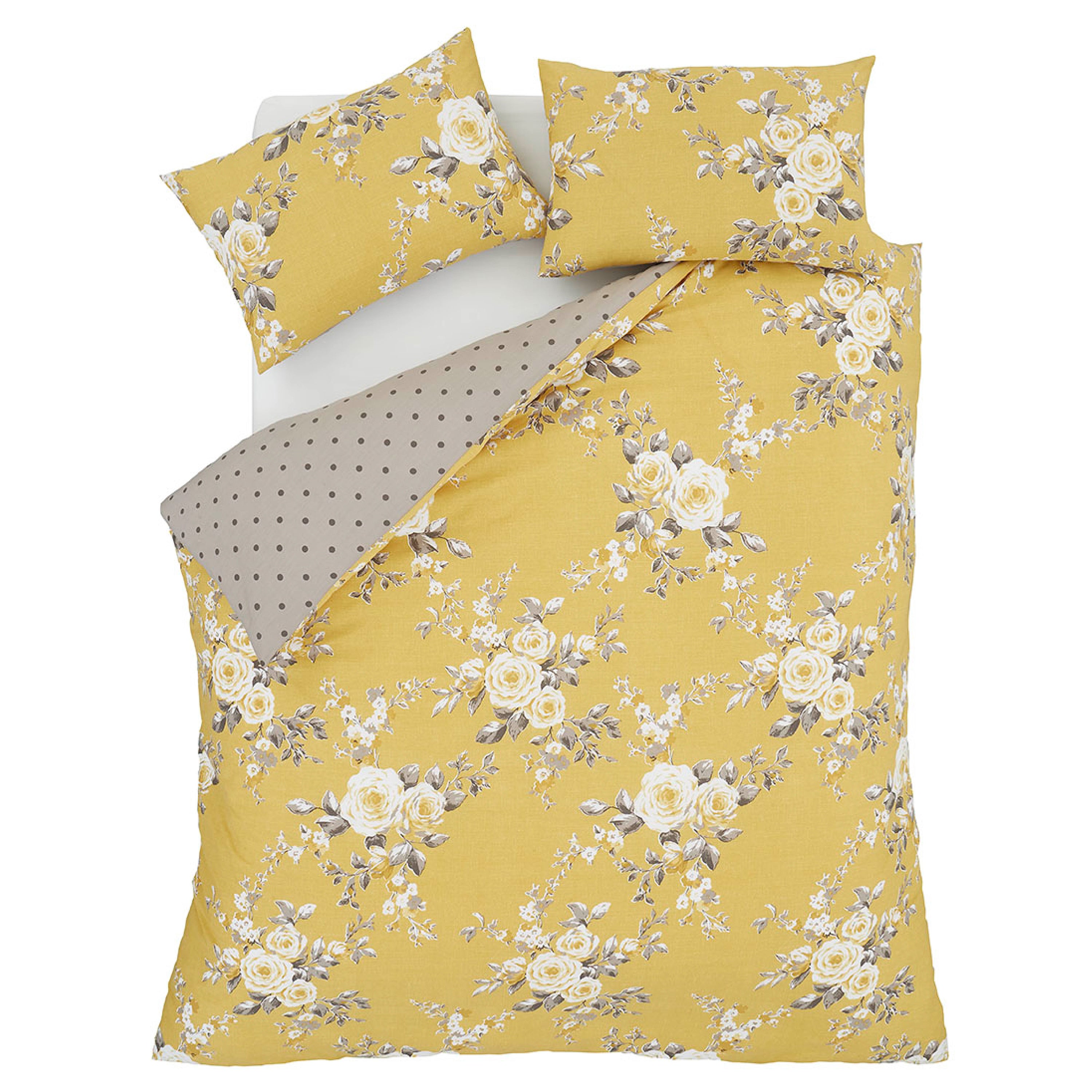 Canterbury Reversible Duvet Cover Set, Ochre