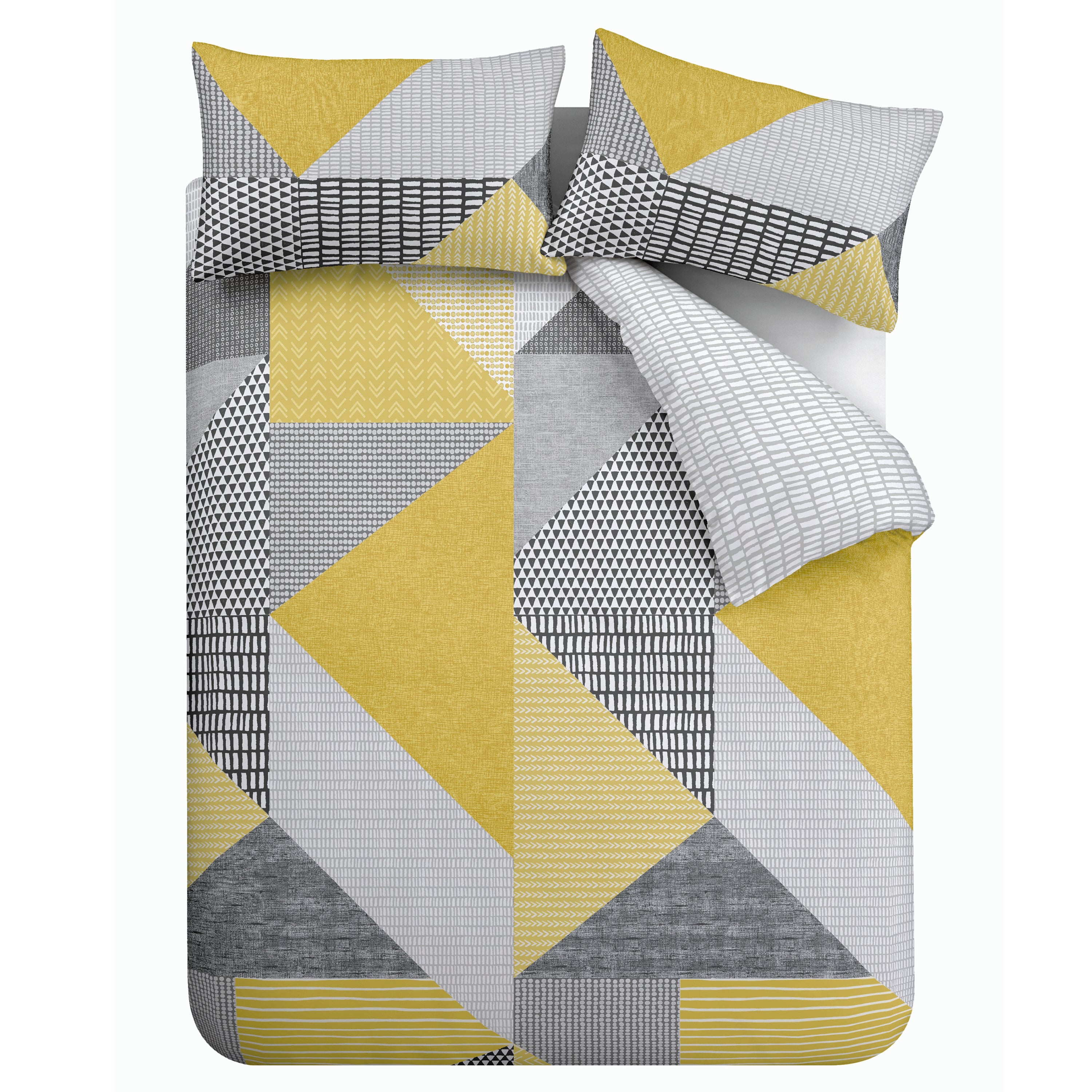 Larsson Geo Reversible Duvet Cover Set, Ochre