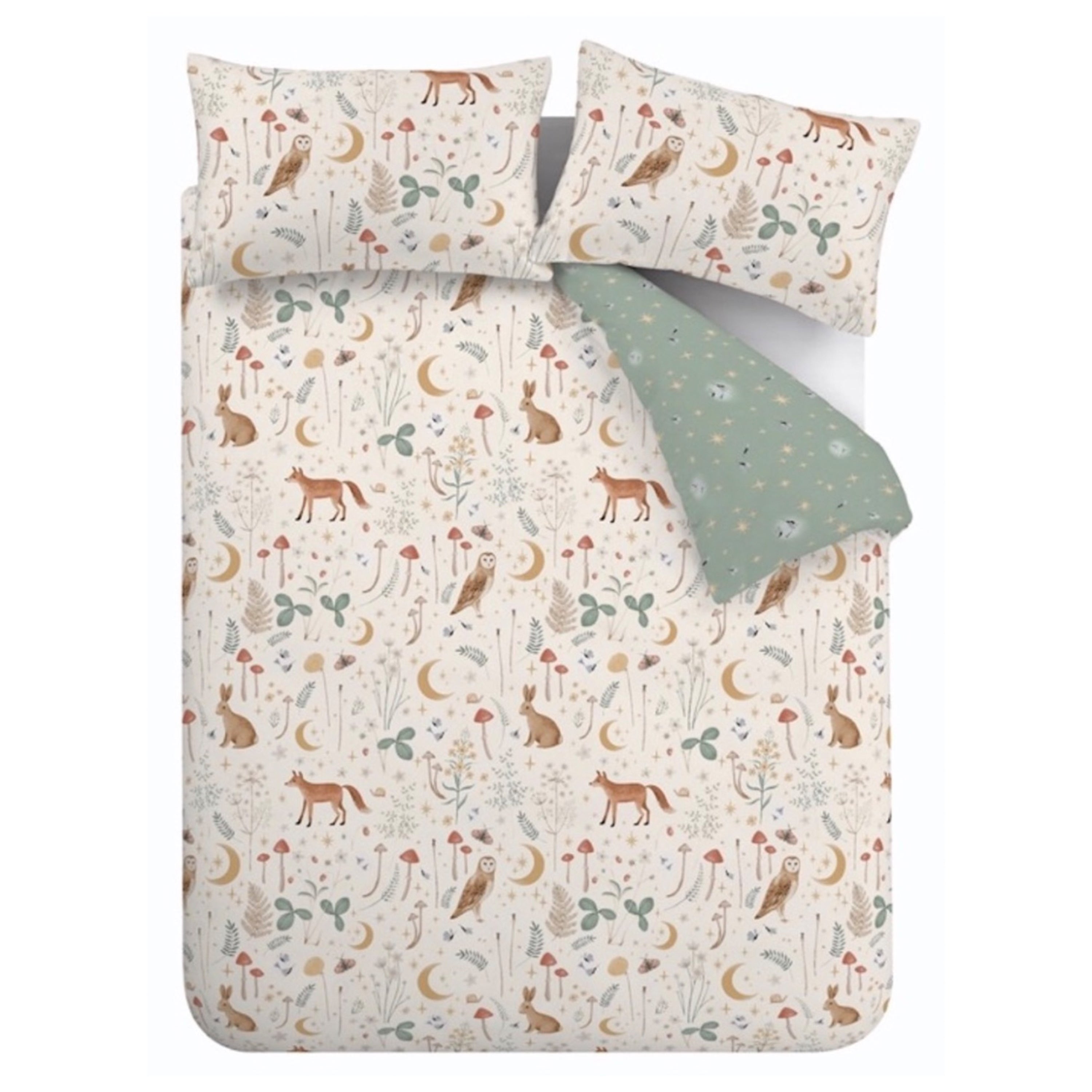 Enchanted Twilight Reversible Duvet Cover Set, Natural