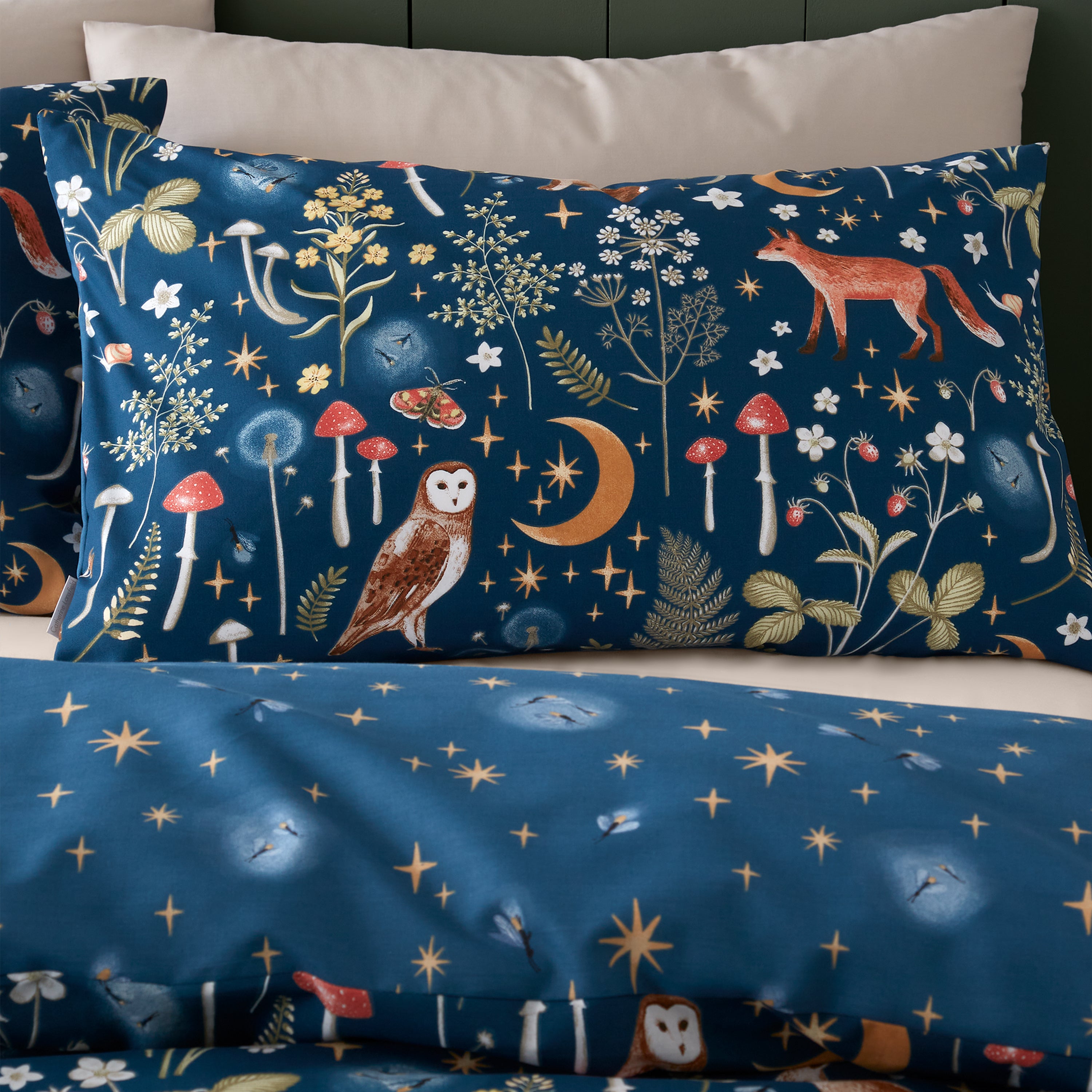 Enchanted Twilight Reversible Duvet Cover Set, Navy