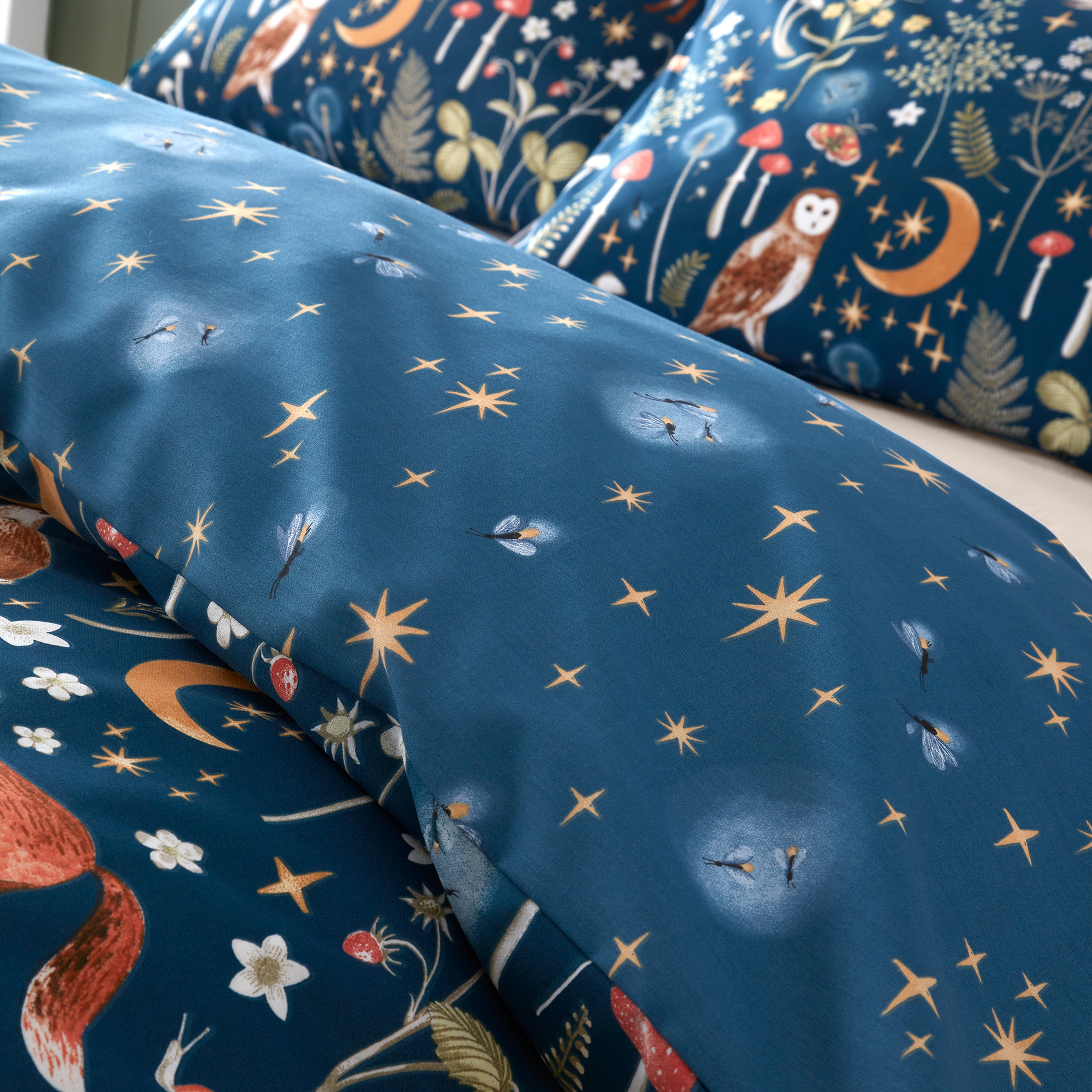 Enchanted Twilight Reversible Duvet Cover Set, Navy