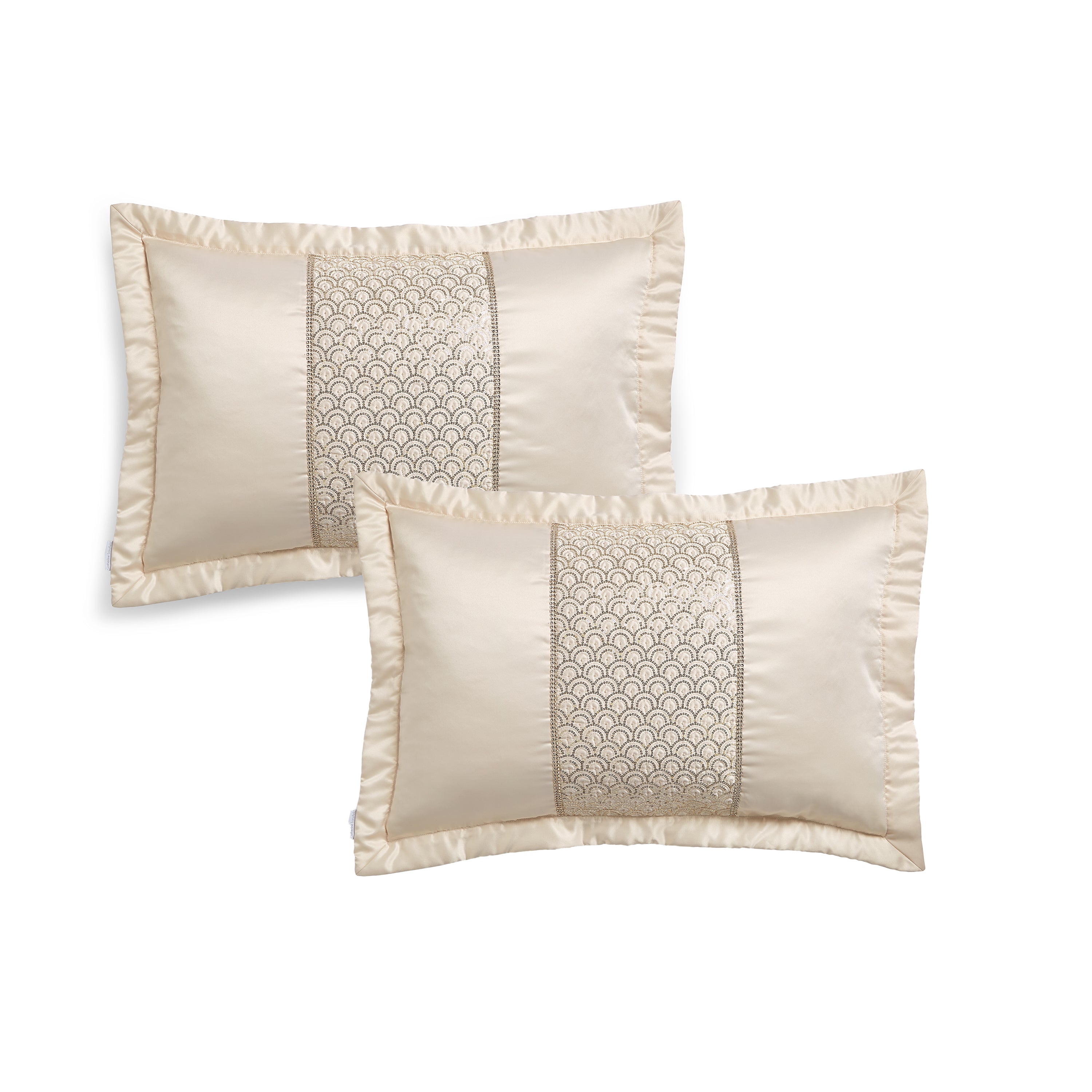 Deco Sequin Pillowsham Pair, Champagne