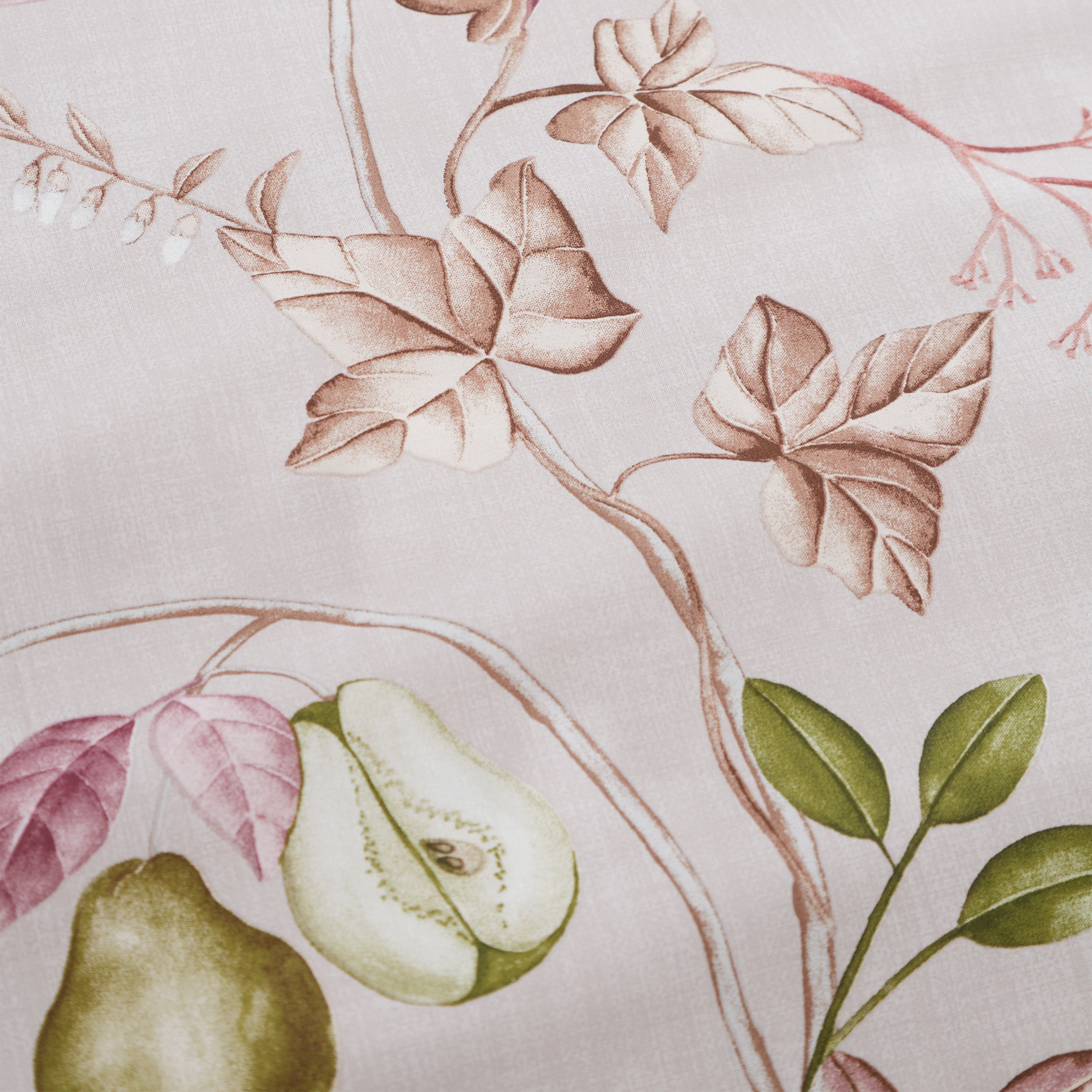 Francesca Floral Reversible Duvet Cover Set, Blush/Cream