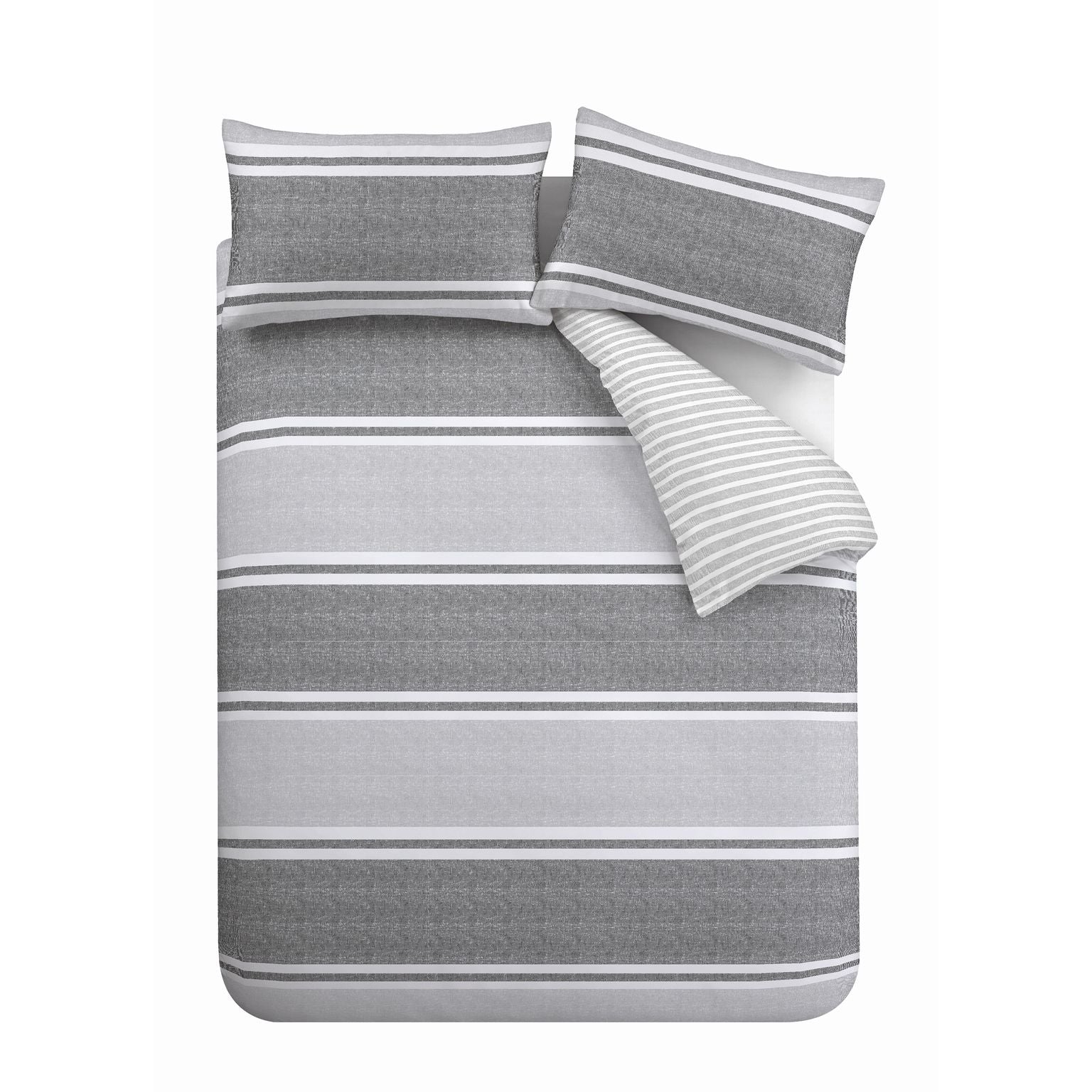 Textured Banded Stripe, Charcoal