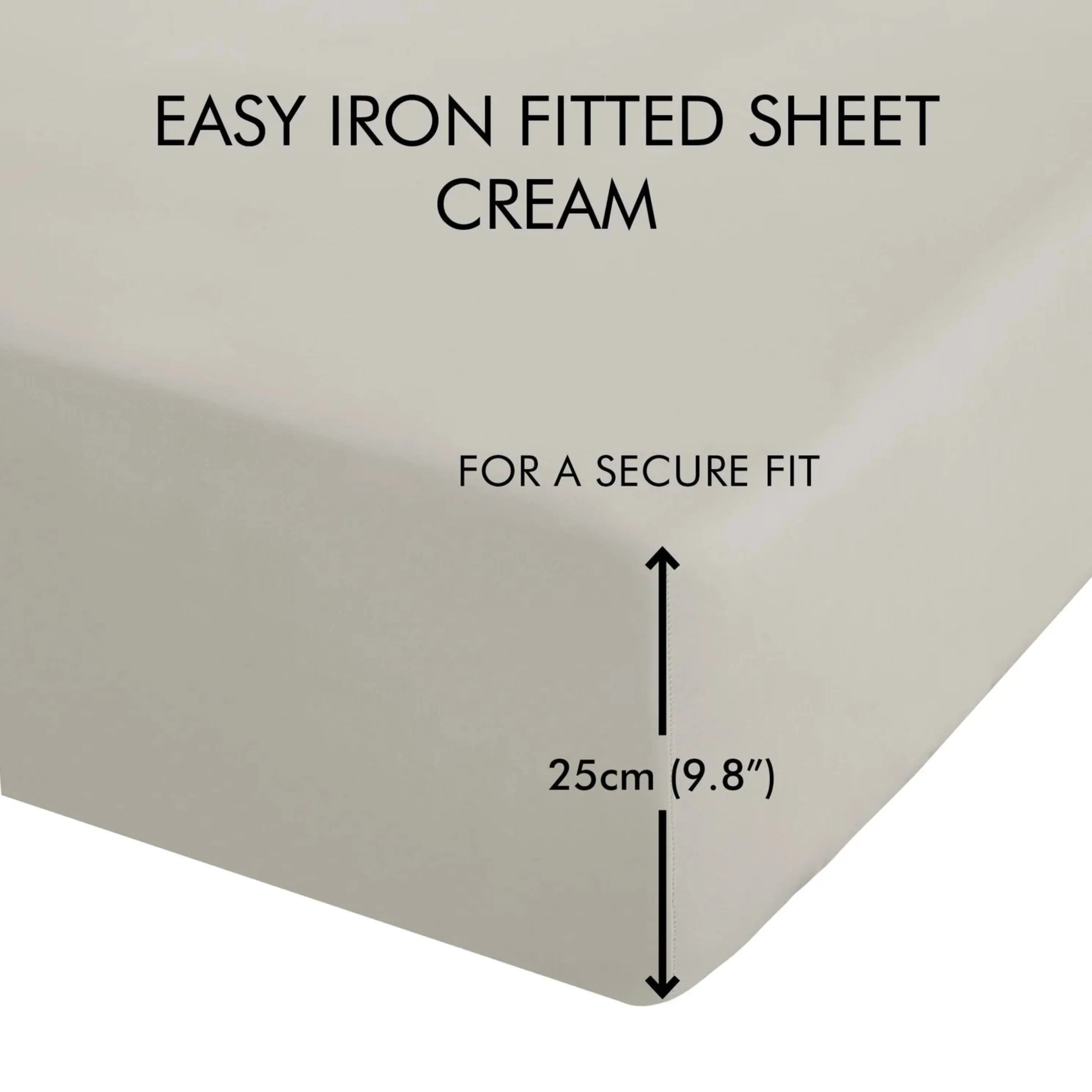 Combed Percale Non Iron Sheets, Cream