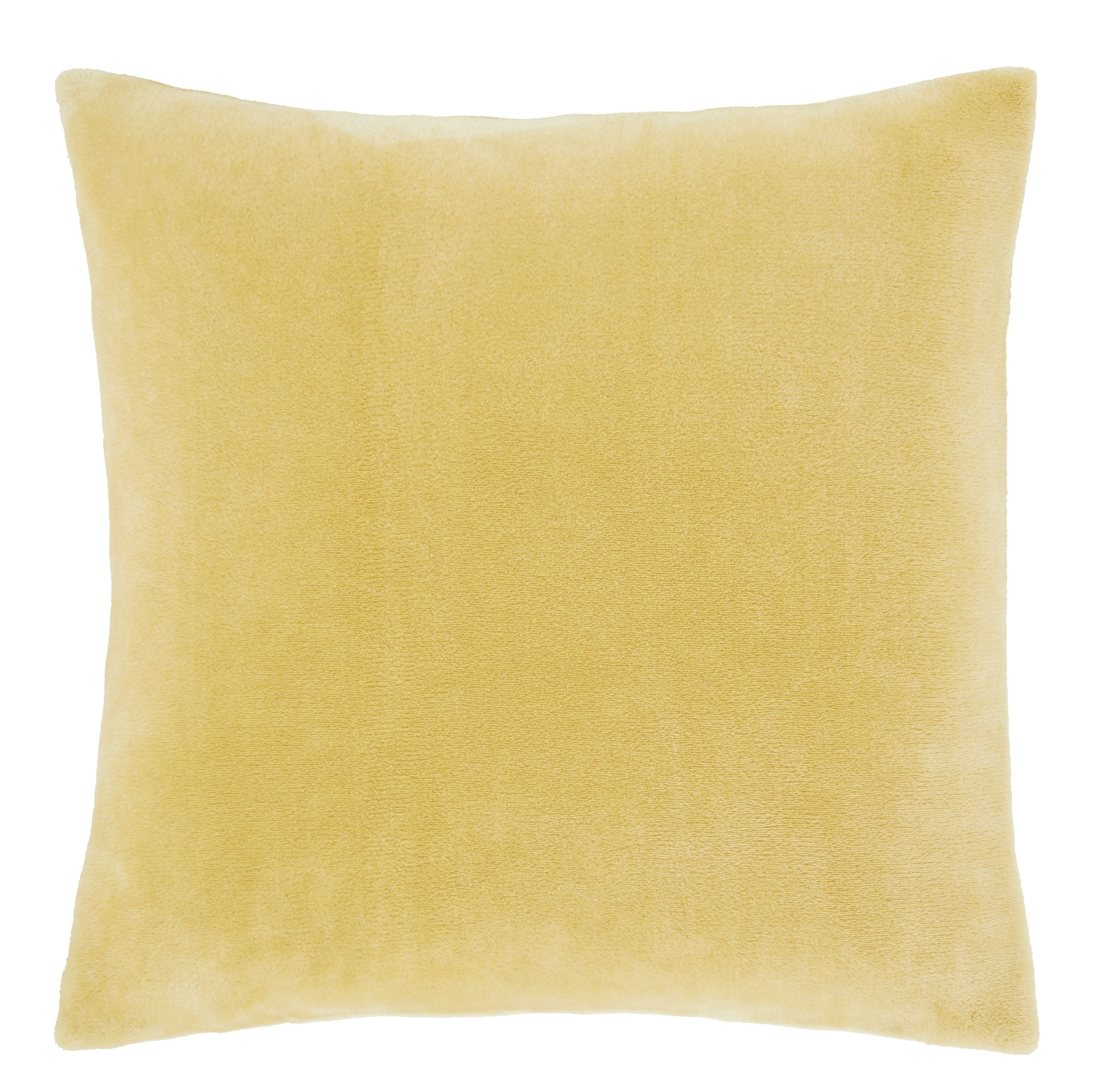 Extra Large Raschel Velvet Filled Cushion, Ochre