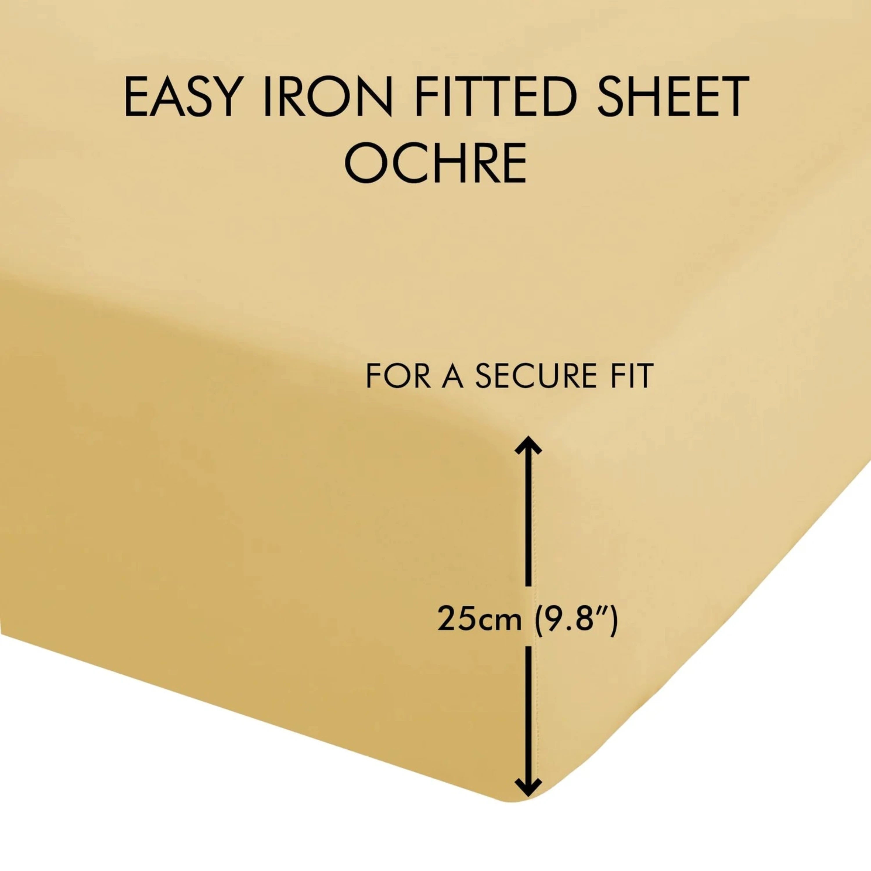 Combed Percale Non Iron Sheets, Ochre