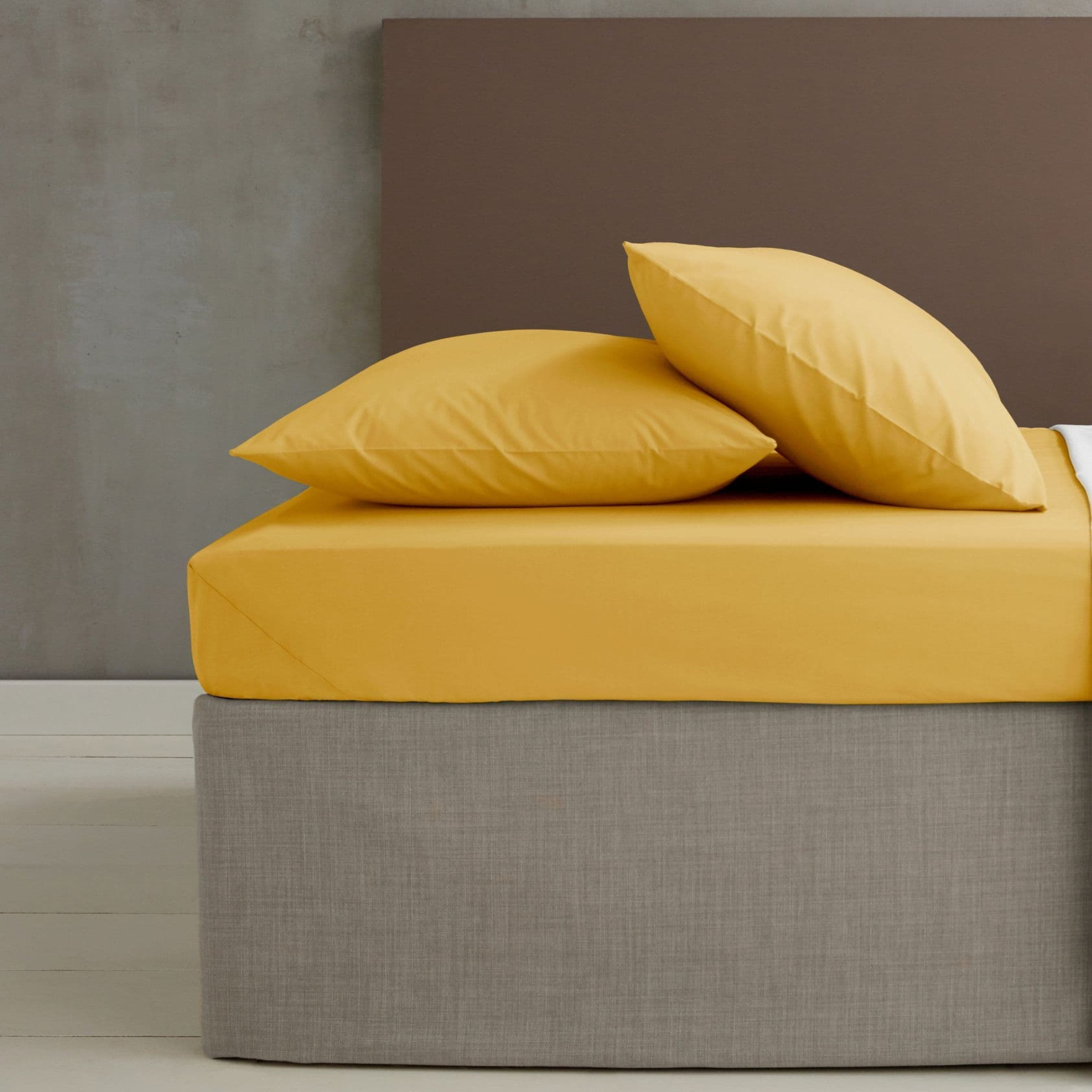 Combed Percale Non Iron Sheets, Ochre