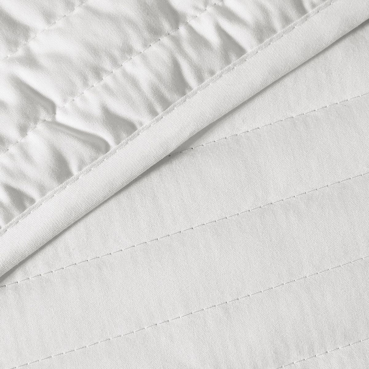 Quilted Lines Bedspread, White