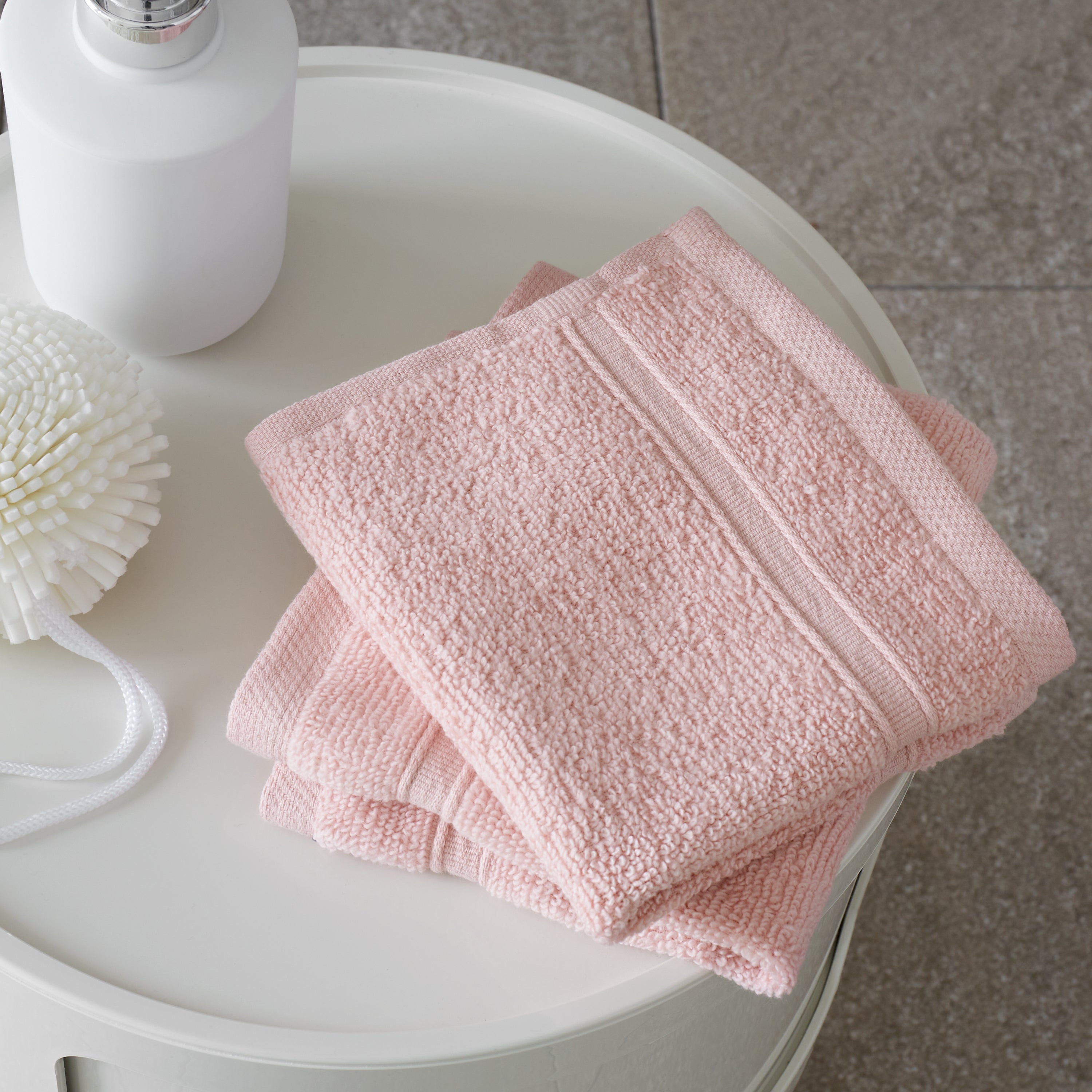 Zero Twist 100% Cotton Towels, Blush