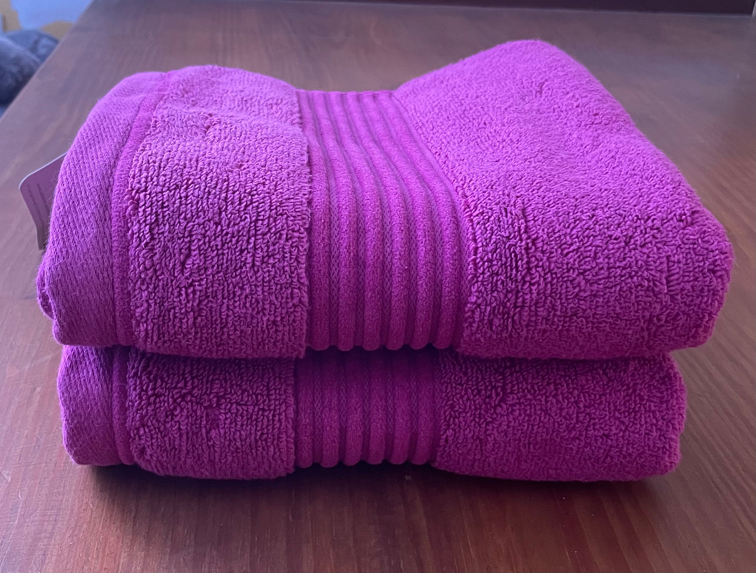 650g Cotton Towels - Magenta - 2 Hand Towels