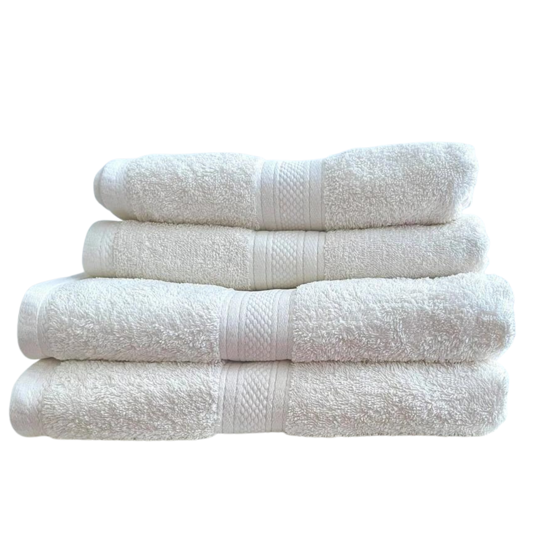 CL Home 100% Cotton Towels, 550g, Cream