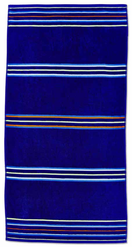 Rainbow Beach Towels, Blue/Navy - Twin Pack