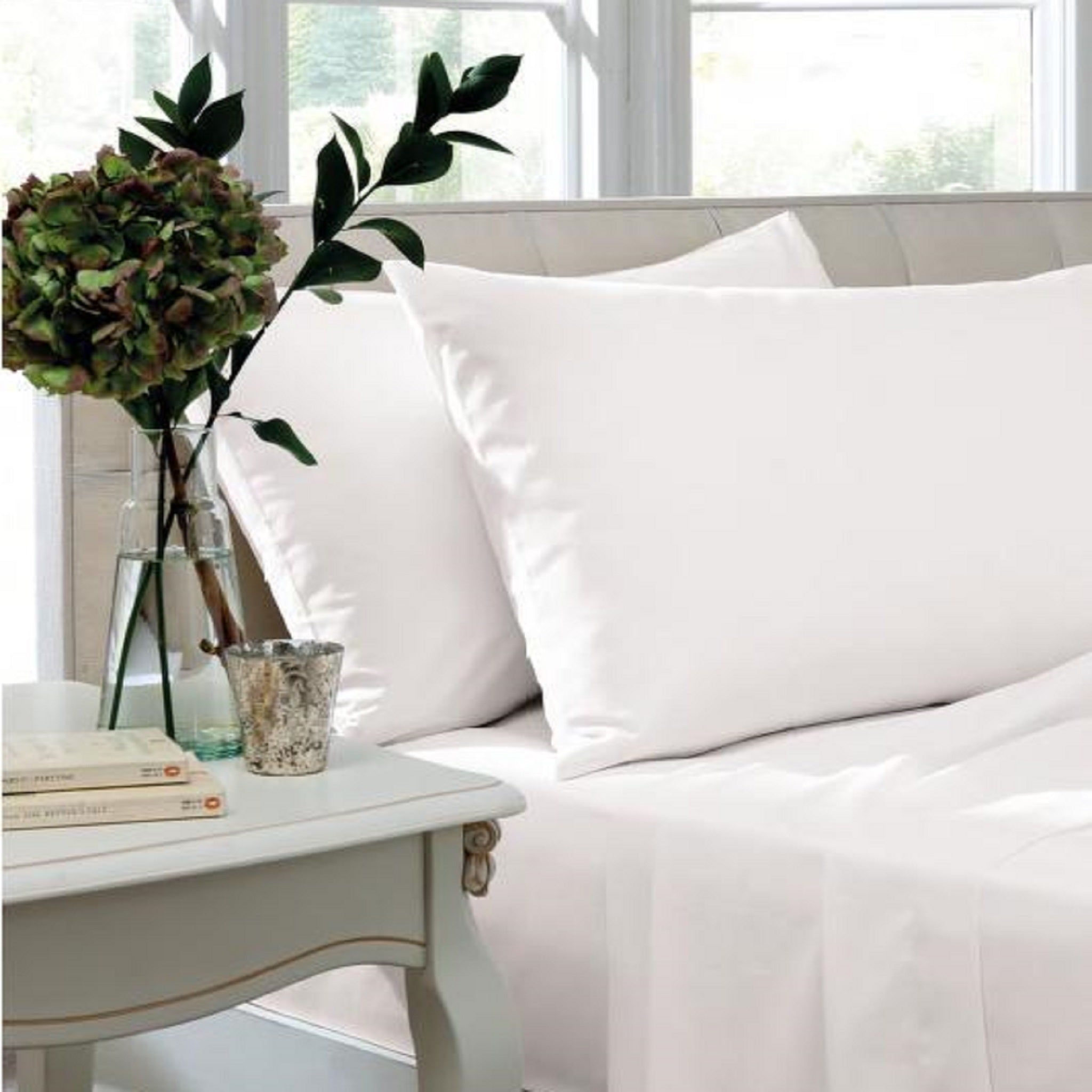 Catherine Lansfield, Combed Percale Non-Iron Sheeting, White, 3 sizes