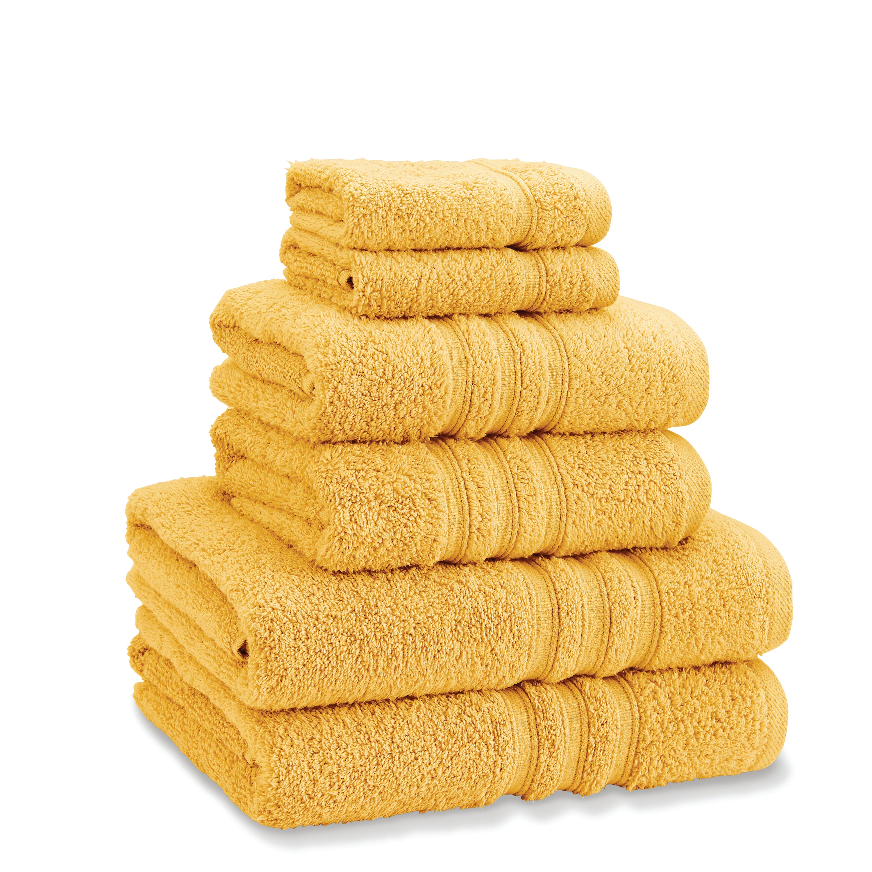 Zero Twist 100% Cotton Towels, Ochre