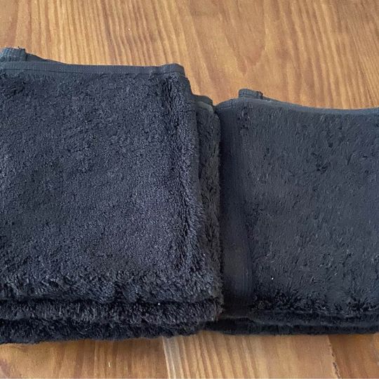 600g Face Cloths, Black - Priced individually