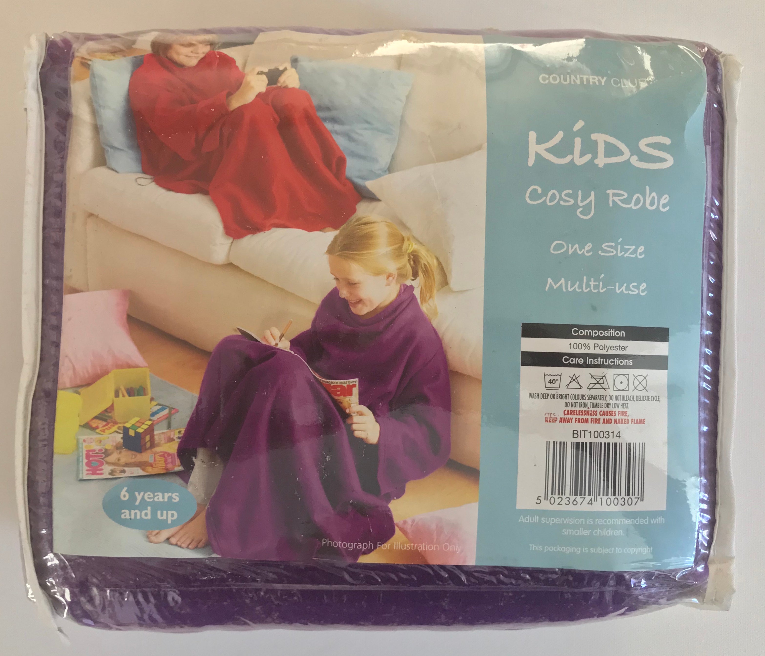 Kids, Cosy Robe, Multi-use, One Size - 4 Colours