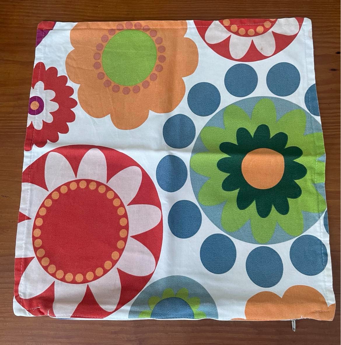 Multi Flowers & Circles - Cushion Cover Pair