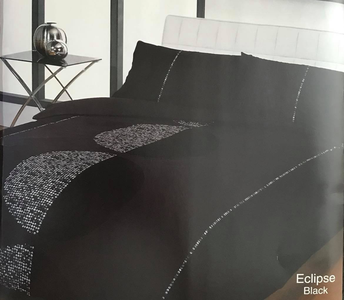 Eclipse Black, Single Duvet Set, 90cms