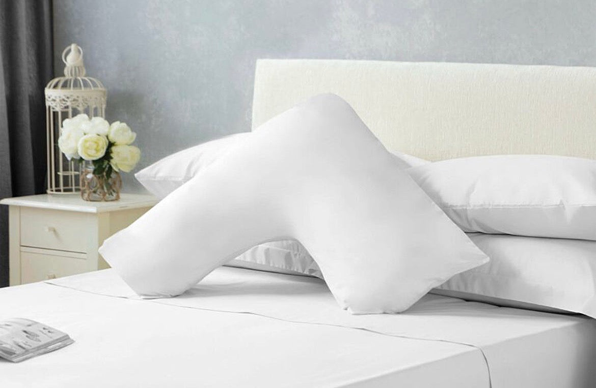 Hotel Suite Luxury V Shape Pillow & White Pillowcase