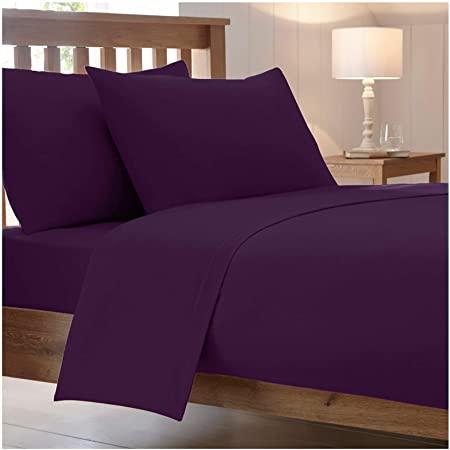 Combed Percale Non-Iron Sheeting, Plum