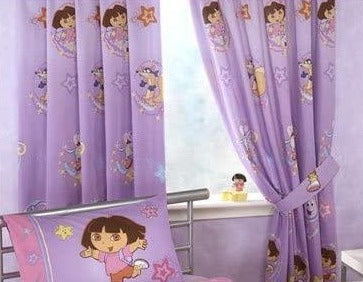 Dora the Explorer, Swirl, Purple - Curtains